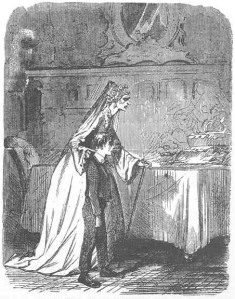 Miss Havisham og Pip fra «Great Expectations». Ill.: John McLenan. Kilde: Wikimedia Commons/The Victorian Web